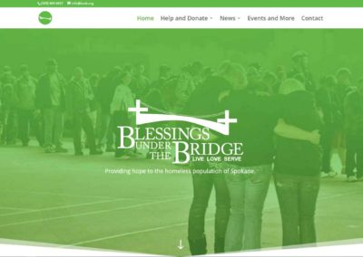 Home page banner for Blessings Under The Bridge