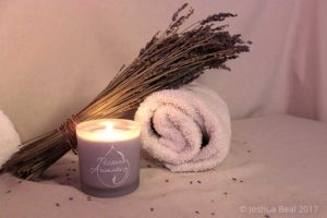 Lavender and candle