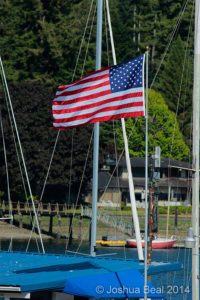 Flag on yacht